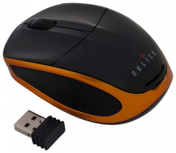 Фото Мышь Oklick 530SW Wireless Optical Mouse Black-Brown USB интернет-магазина ТопКомпьютер