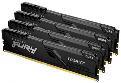   Kingston 64Gb (Kit of 4) DDR4 DIMM 3200 MHz, KF432C16BBK4/64