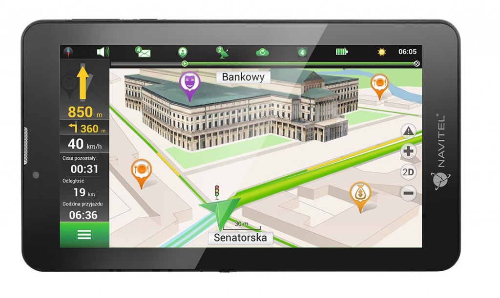 GPS-навигатор Navitel T737 PRO экран 7 дюйм., 1024x600 пикс.; загрузка карт - ес