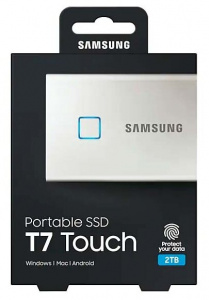   SSD-  Samsung 1 Portable SSD T7 Touch Silver - 