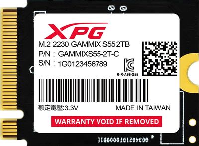 SSD- ADATA GAMMIX S55, 512GB, M.2(22x30mm), NVMe