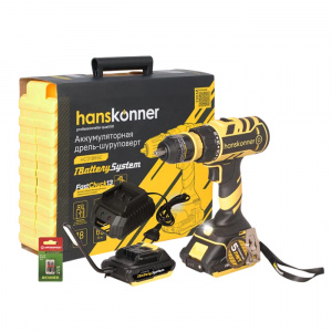   Hanskonner HCD1865C 1BatterySystem 2  black-yellow