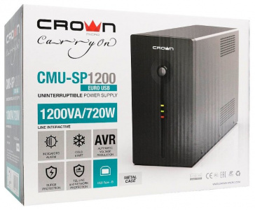    Crown Line Interactive CMU-SP1200EURO USB, 1200VA\720W - 