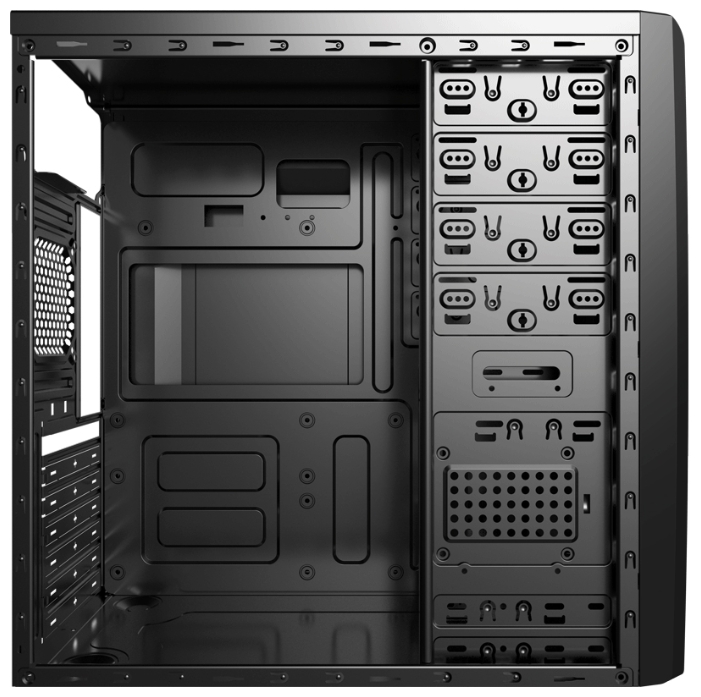 Корпус для компьютера AeroCool CS-1101, Black Midi-Tower • ATX, mATX ...
