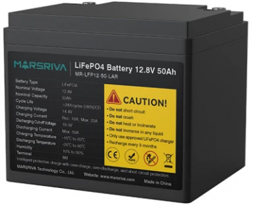 ���� ������ �������������� ������� MARSRIVA MR-LFP12-50-LAR, 12.8�/50��, ������ ��������-�������� ������������