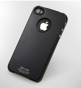 ���� ������ ����� SGP ��� iPhone 4, Matte Black ��������-�������� ������������