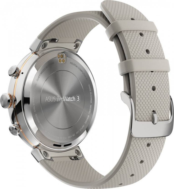 Asus ZenWatch 3 WI503Q Silver Rubber Strap Beige Android 4.3 iOS 8