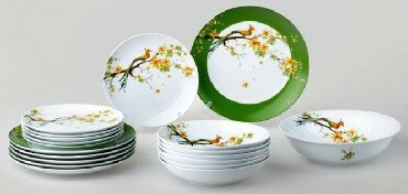 Набор domenik. Столовый сервиз Domenik Paradise Bird 19 предметов dm9012. Столовый сервиз Domenik Paradise Bird dm9012 6 персон белый/зеленый. Посуда Domenik Paradise Bird 19 предметов. Набор столовый Domenik Paradise Bird 6/19 фарфор.