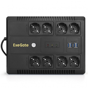 ���� ������ ��� ExeGate NEO NNB-1000.LED.AVR.8SH.CH 1000VA/650W, black ��������-�������� ������������