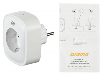  Digma DiPlug 300 EU VDE Wi-Fi White