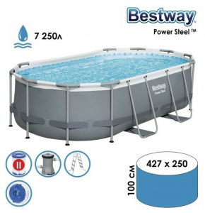 ���� ������ ������� Bestway Power Steel 56620, 427�100 �� ��������-�������� ������������
