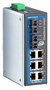  MOXA EDS-408A-MM-SC, 6  10/100 BaseT Ethernet, 2  100BaseFX