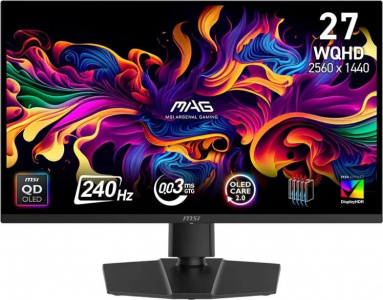 ���� ������ ������� 26.5" MSI Mag 271QP (9S6-3CD89T-043) ������ 2560x1440, 240Hz, 0.03ms, HDMI/M/M/DP QD-OLED ��������-�������� ������������