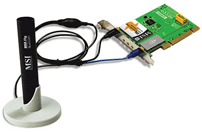 Wi-Fi  MSI Dual Net Card PCI adapter + Bluetooth
