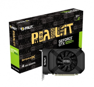  Palit GeForce GTX 1050 Ti StormX (4Gb GDDR5, DVI-D + HDMI + DP)