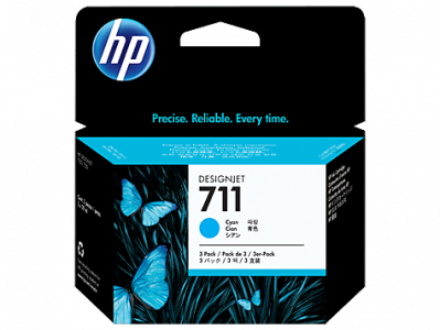 ���� ������ �������� ���������� HP 711, CZ134A, 3 ��, cyan ��������-�������� ������������