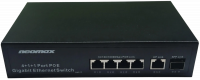 ���������� Neomax NMS-106PoE-1000-S ������, �������������, 6 ������ 1000 Mbps, 4xPoE+, 1xSFP, 110W, ������